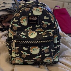 Loungefly Star Wars Grogu Patterned Backpack